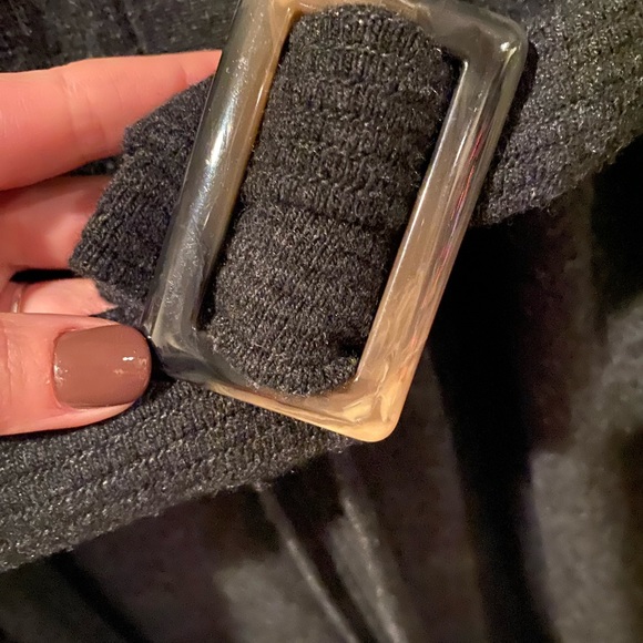Club Monaco long belted cardigan (small, charcoal) - Picture 4 of 4